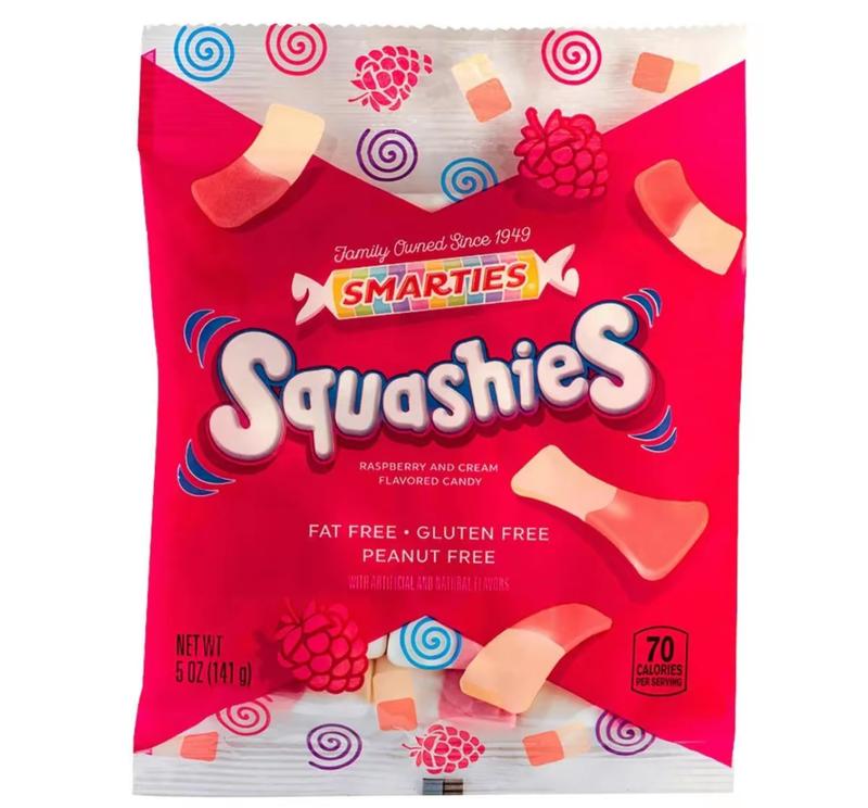 Squashies Drumstick Candy - Strawberry, Sour Cherry and Apple, Bubblegum, Rhubarb and Custard ,Original Raspberry and Milk Flavor Candies 120g Each - Imported from the UK