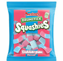 Squashies Drumstick Candy - Strawberry, Sour Cherry and Apple, Bubblegum, Rhubarb and Custard ,Original Raspberry and Milk Flavor Candies 120g Each - Imported from the UK
