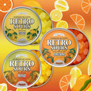 Retro Sour Tins (3 Pack)- Hard Tangy Candy - Tangerine, Citrus, Mango 3 Pack