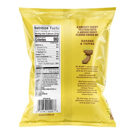 Bubs Sweet Ovals Banana Toffee 5.5oz (1 Pack)