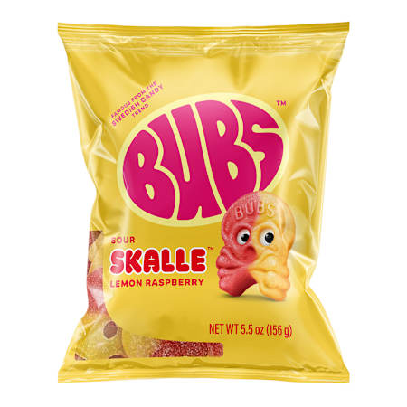 Bubs Sour Skalle Lemon Raspberry 5.5oz (1 Pack)