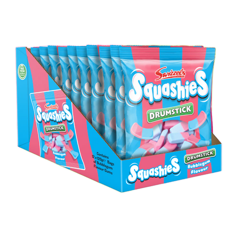 Swizzels Drumstick Squashies Bubblegum Flavour Bag 12 x 120g