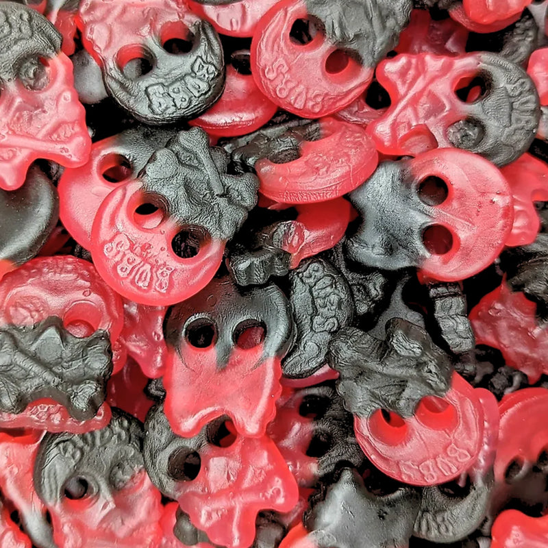 Bubs Vegan Raspberry Licorice Skulls