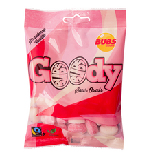 Bubs Goody Sour Ovals Strawberry Vanilla 90g