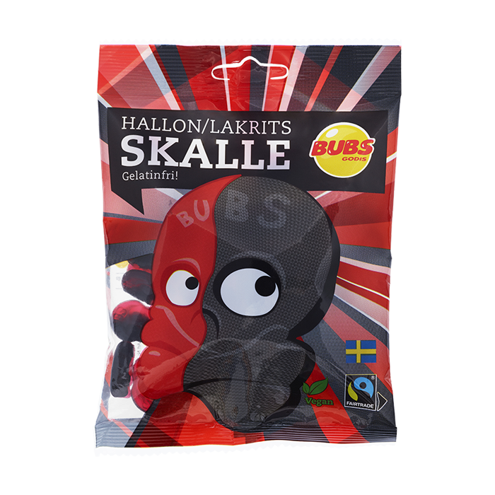 Bubs Raspberry/Licorice Skull 90g