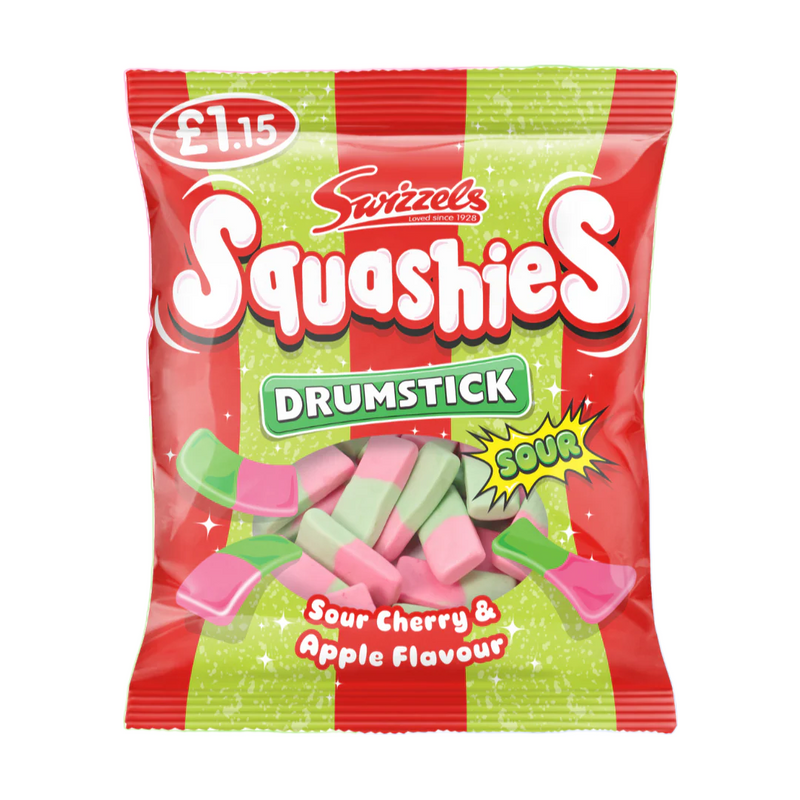 Swizzels Drumstick Squashies Sour Cherry & Apple Flavour Bag 12 x 120g