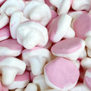 Pink & White Foam Mushrooms