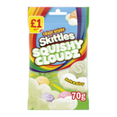 Skittles Squishy Cloudz Sour Sweets Fruit Flavoured Sweets Treat Bag 14x70g