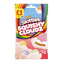 Skittles Squishy Cloudz Chewy Sweets Fruit Flavoured Sweets Treat Bag 14x70g