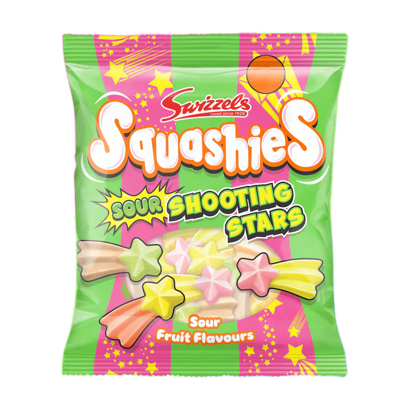Swizzels Squashies Sour Shooting Stars Bag 12x100g