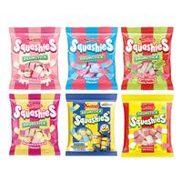 Squashies Drumstick Candy - Strawberry, Sour Cherry and Apple, Bubblegum, Rhubarb and Custard ,Original Raspberry and Milk Flavor Candies 120g Each - Imported from the UK